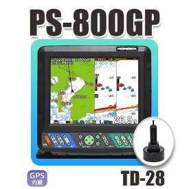 魚探 ホンデックス 8/12在 PS-800GP 600w TD28 インナハル振動子付き HONDEX 8インチ PS800 魚群探知機 HE-8S同サイズ GPS魚探
