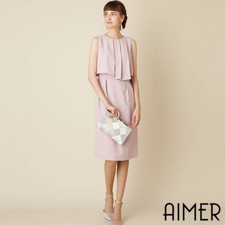 楽天市場 Sale Aimer Anche ジョーゼットフロントタックワンピース エメ パーティードレス フォーマル パーティ 結婚式 二次会 大人 上品 謝恩会 成人式 同窓会 送料無料 Aimer ドレスブランド Aimer