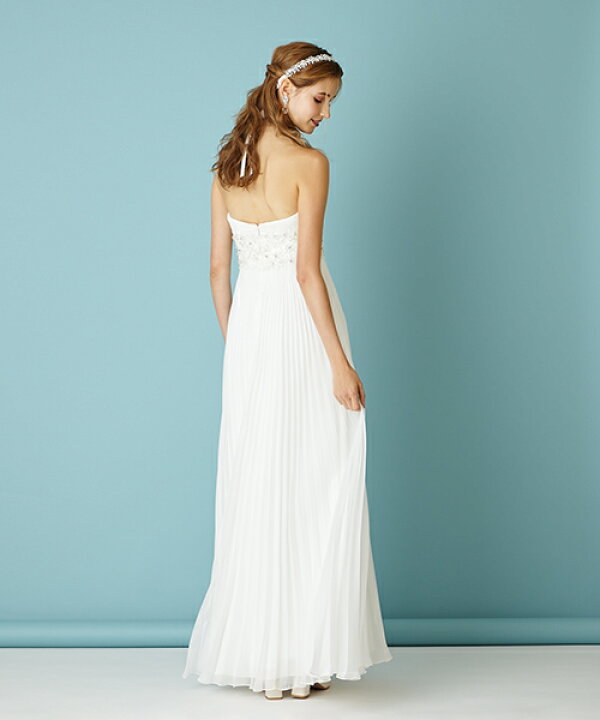 楽天市場 ビーズ刺繍 シフォンプリーツ 二次会用プチウェディングドレス 結婚式 花嫁 新婦 二次会 大人 上品 送料無料 披露宴 ブライダル パーティー ドレス フォーマル ウェディング エメ Aimer Aimer Aimer ドレスブランド Aimer