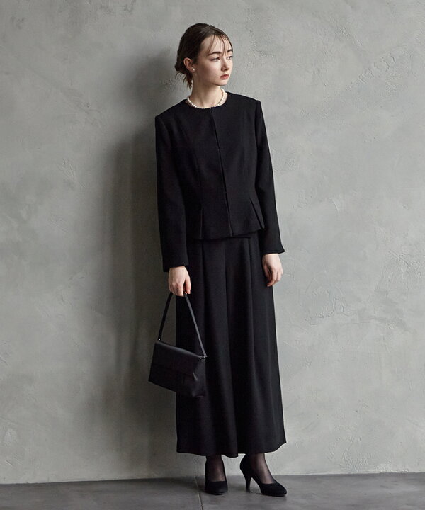 楽天市場】【喪服・礼服】【ジャケット】ノーカラーボックスタック 