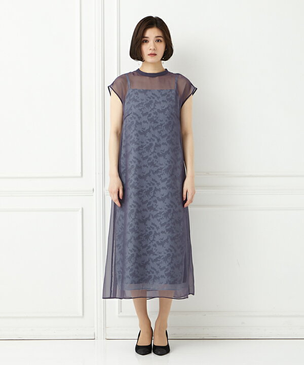 楽天市場】【SALE】【73%OFF】リーフ柄カットジャカード×シフォンA  
