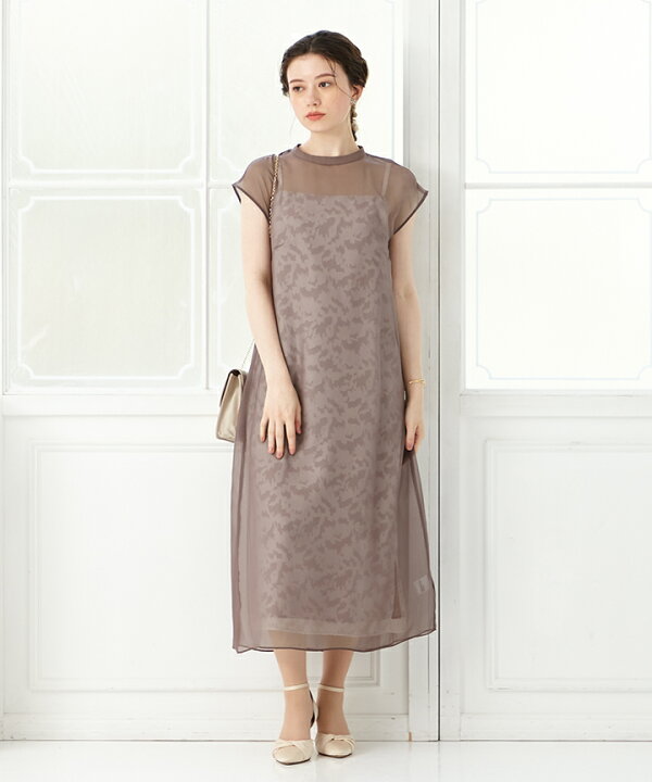 楽天市場】【SALE】【70%OFF】リーフ柄カットジャカード×シフォンA  