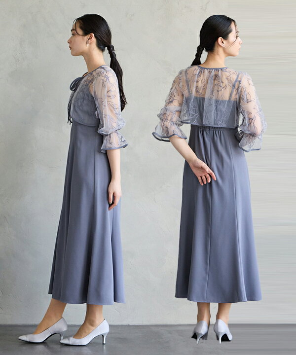 楽天市場】【WEB＆一部店舗限定商品】2way線描フラワー刺繍ボレロ 