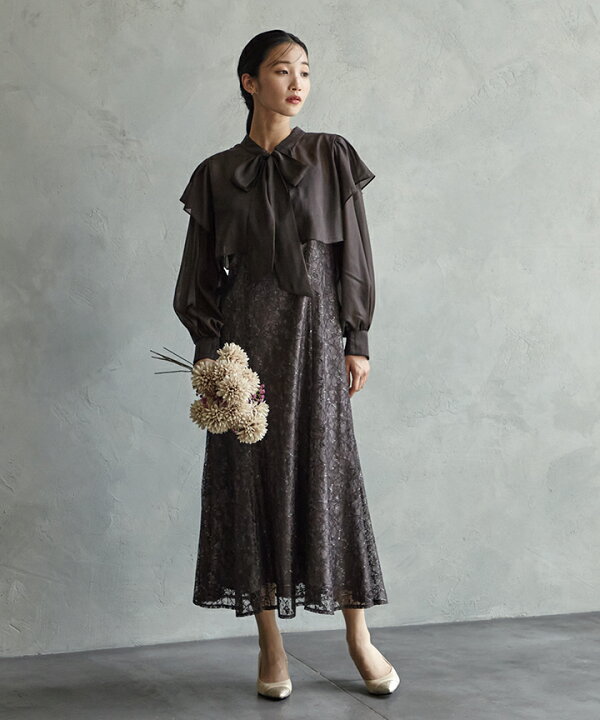 週末限定値下げ】AIMER レースドレス黒オケージョン結婚式二次会 