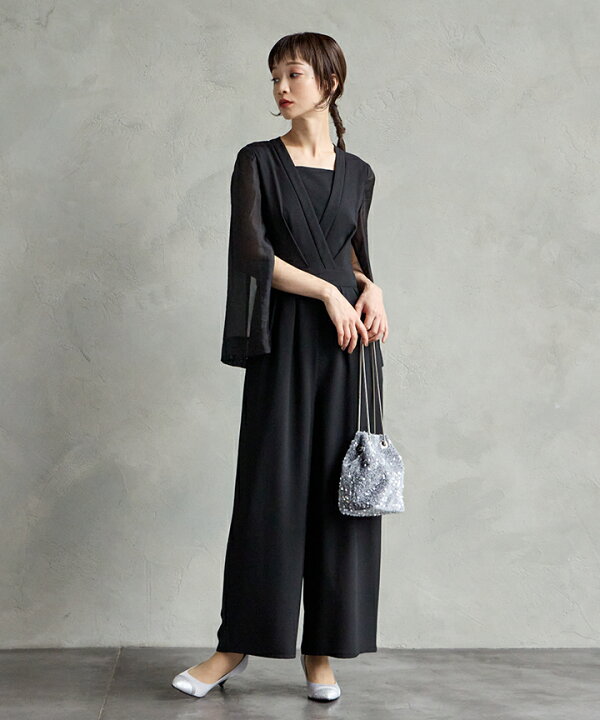 楽天市場】【50%OFF】【SALE】2WAY袖スリットオールインワン【エメ 