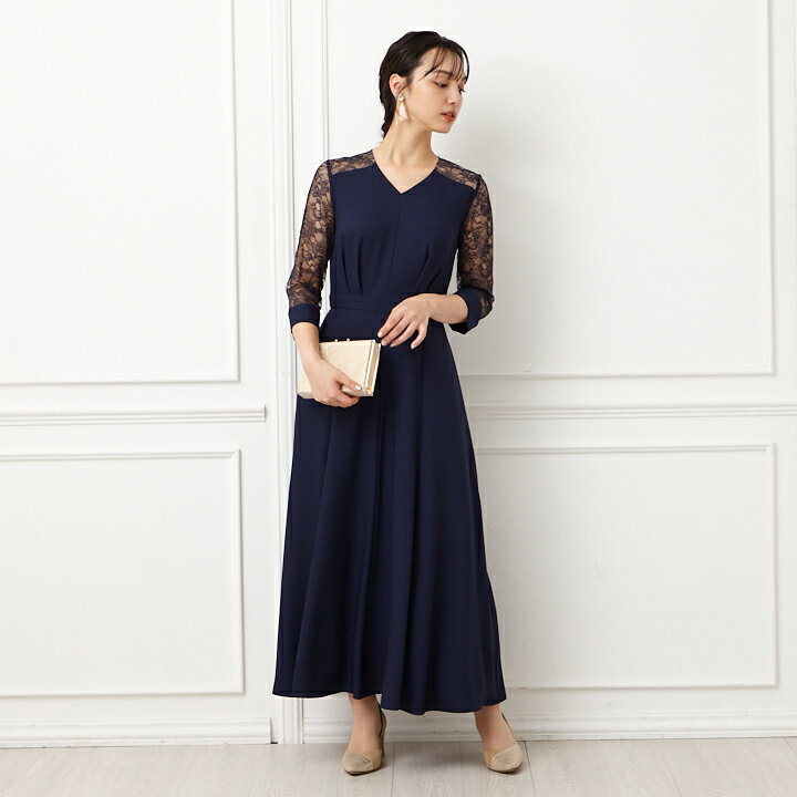 楽天市場】【SALE】【60%OFF】リーフレース袖マキシドレス【エメ 