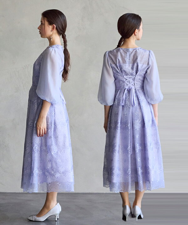 楽天市場】【50%OFF】【SALE】オーガンジー花柄刺繍ボリュームスリーブ 
