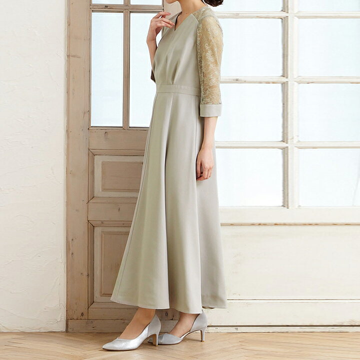 楽天市場】【SALE】【60%OFF】リーフレース袖マキシドレス【エメ 