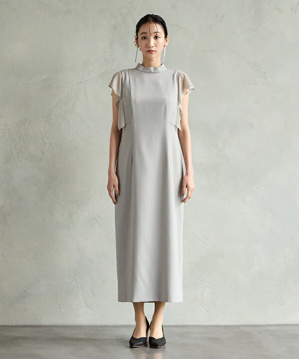 楽天市場】【50%OFF】【SALE】ラッフルスリーブタイトラインドレス 