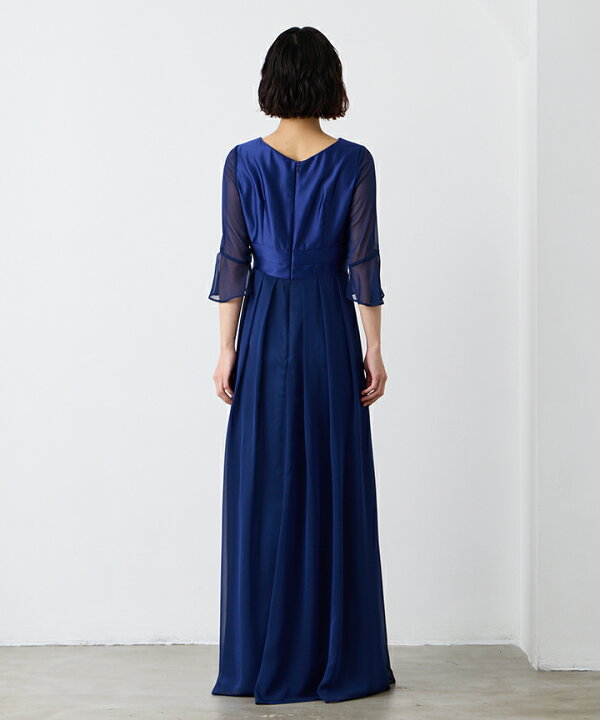 AIMERのロングドレス ブルー 9号 エメ （flower gem/オーロラジャ  