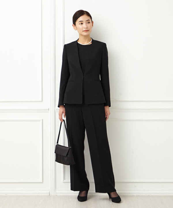 楽天市場】【喪服・礼服】3点セットパンツタイプブラックフォーマル  