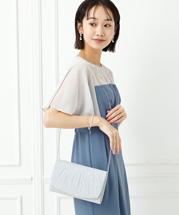 楽天市場】ラメプリーツバッグ&袱紗セット【結婚式 バッグ 披露宴  