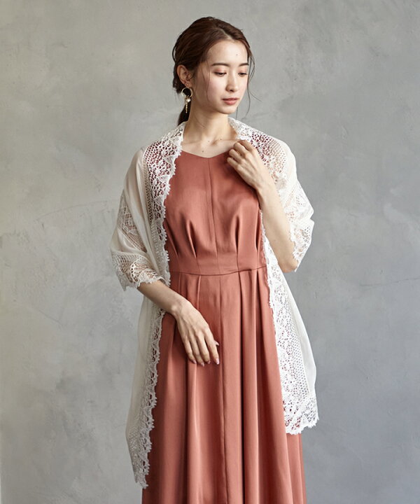 楽天市場】縁取りレース×シフォン・大判ストール 【結婚式 披露宴 