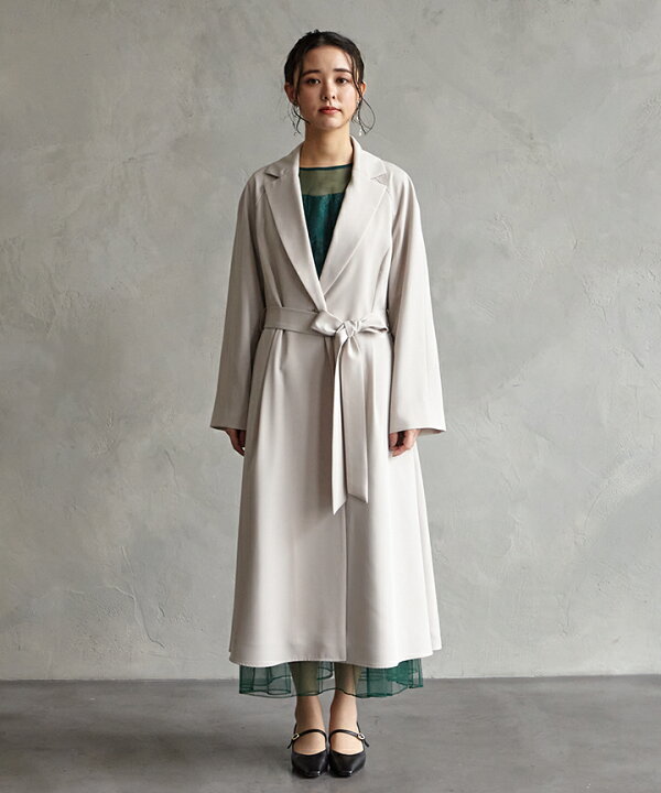楽天市場】【30%OFF】【SALE】ベルト付きストレッチツイルフレアコート 