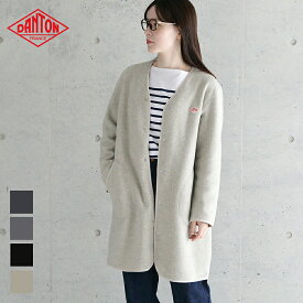【SALE 30%OFF】ダントン DANTON フリースロングジャケット #JD-8992 ライトアウター カーディガン コート 羽織 レディース クルーネック 無地 2025AW【ラッピング不可】