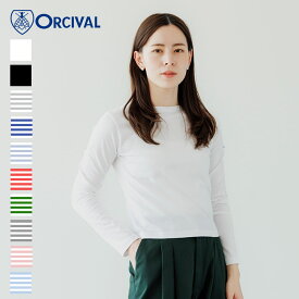 【SALE 40％ OFF】オーシバル / オーチバル ORCIVAL 40/2 JERSEY ボートネック ショートプルオーバー #OR-C0414BFJ 長袖 カットソー ショート丈 Tシャツ ロゴ ワンポイント 長袖 大人カジュアル レディース 2025SS