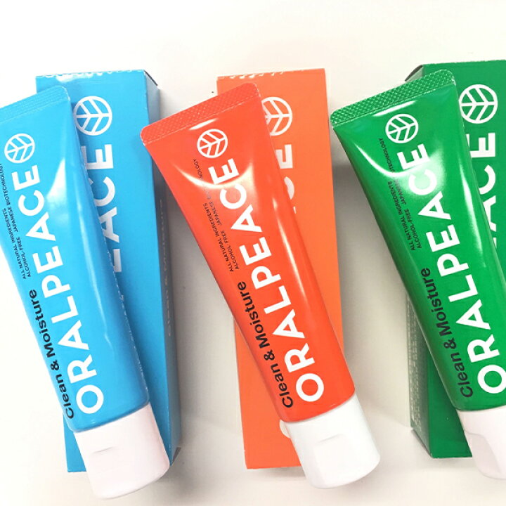 楽天市場 オーラルピース クリーン モイスチュア 歯磨き 口腔ケアジェル 80g オリジナル オレンジ ミント Oralpeace ハミガキ 歯磨き粉 歯磨きジェル 口腔ケア 予防 洗浄 保湿 ネバつき 臭い 低刺激 無添加 虫歯 サンテラボ