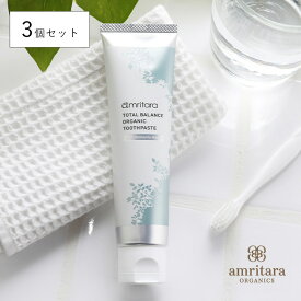 【7/10限定！抽選で最大100%ポイントバック】【3個セット】アムリターラ amritara トータルバランストゥースぺースト 100g | 歯みがき ペースト 歯 着色 オーガニック はみがき粉 はみがきこ はみがき ハミガキ デンタルケア 歯磨き 黄ばみ
