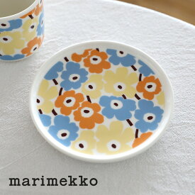 【正規品】【日本限定】marimekko / マリメッコ ピックイネン ウニッコ プレート Pikkuinen Unikko カラー10 plate 13.5cm オレンジ ライトイエロー スカイブルー 磁器 食器 小皿 ギフト プレゼント 2025秋冬