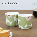 【正規品】【日本限定】marimekko / マリメッコ Unikko（ウニッコ） ラテマグ カラー41 イエローグリーン×ピンク コ…