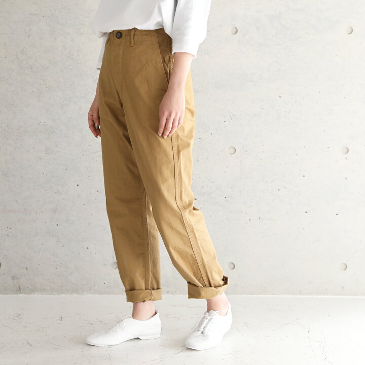 楽天市場 48時間限定 最大15 Offクーポン配布中 オアスロウ Orslow フレンチワークパンツ 03 5000 定番 スタンダード テーパード ヘリンボーン ワンウォッシュ コットン 綿 パンツ ズボン ボトムス ボトム レディース 日本製 サンテラボ