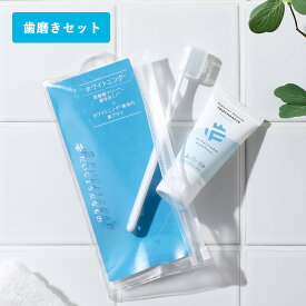 だいじょうぶなもの ハミガキセット ホワイトニング ホワイトニングトゥースペーストシルクパウダー 20g 青 歯ブラシ 歯磨きセット トラベルセット オーラルケア 歯ブラシ 口腔ケア デンタルケア 旧メイドオブオーガニクス