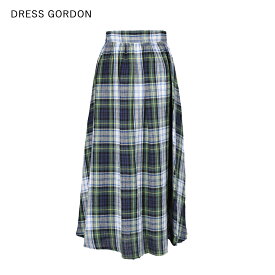 【最大3,000円OFFクーポン】【2024春夏】オニール オブ ダブリン #805 TARTAN GATHER FLARED SKIRT タータンチェック柄 フレアスカート oneil of dublin ロングスカート リネン 麻 ロング丈 マキシ丈 チェックスカート 2024SS