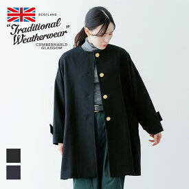 【SALE 25%OFF】トラディショナルウェザーウェア TRADITIONAL WEATHERWEAR マールトン ノーカラー MALTON メルトン 軽量 暖かい アウター コート レディース 2025AW【ラッピング不可】