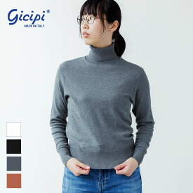 gicipi ジチピ アナナス タートルネックジャストフィットニットソー 2514A イタリア ニット コットンニット 長袖 シンプル ベーシック 2025AW