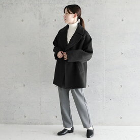 【2026秋冬】TICCA（ティッカ） ピーコート TBFA-202 Pコート ウール アウター テントコート ダブル ジャケット レディース ブラック ネイビー ベージュ チャコールグレー 日本製 定番 2026AW【ラッピング不可】【予約販売：9/25(火)発送】