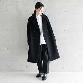 【2026秋冬】TICCA（ティッカ）テントコート TBFA-201 ウール アウター ダブル ロング ブラック ネイビー ベージュ チャコールグレー モカ 日本製 大人 ビッグシルエット 定番 2026AW【ラッピング不可】【予約販売：9/25(火)発送】