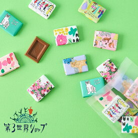 第3世界ショップ Artisan パーティーパック ミルクチョコレート 132g（5.5g×24個）| チョコレート チョコ ミルクチョコレート 期間限定 秋冬限定 冬季限定 一口サイズ 個包装 アート フェアトレード プレゼント ギフト