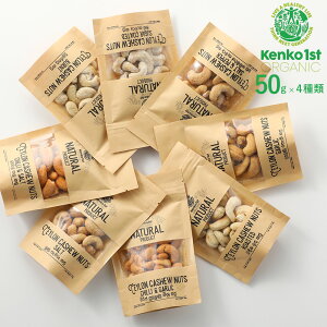 【10/25限定!抽選で最大100%ポイントバック】KENKO1st(ケンコーファースト)カシューナッツ 50g 【4種セット】 | 味付き 素焼き ロースト ソルト 塩 ペッパー 胡椒 ガーリック ニンニク シュガ