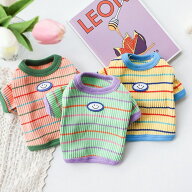 【在庫処分】【春服 新作】 小型犬服 お散歩 お出かけ ペット服 ドッグウェア Tシャツ カットソー ペット…