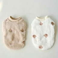 【期間限定 20%OFF】超可愛い! 冬 犬 服 かわいい 犬服 フリース くまちゃん トップス ふわふわ ペットウ…
