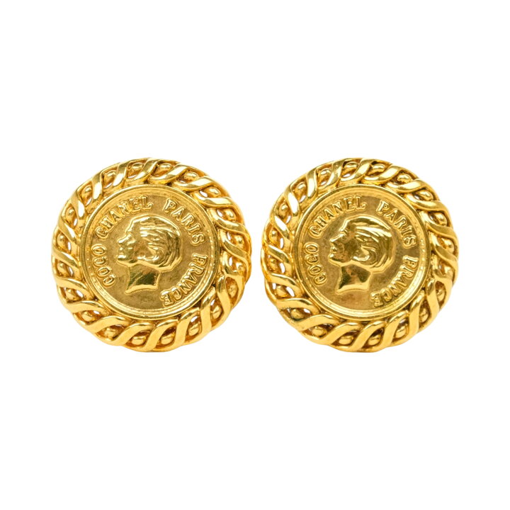 楽天市場】【中古・VINTAGE】 CHANEL シャネル ゴールドボタン  