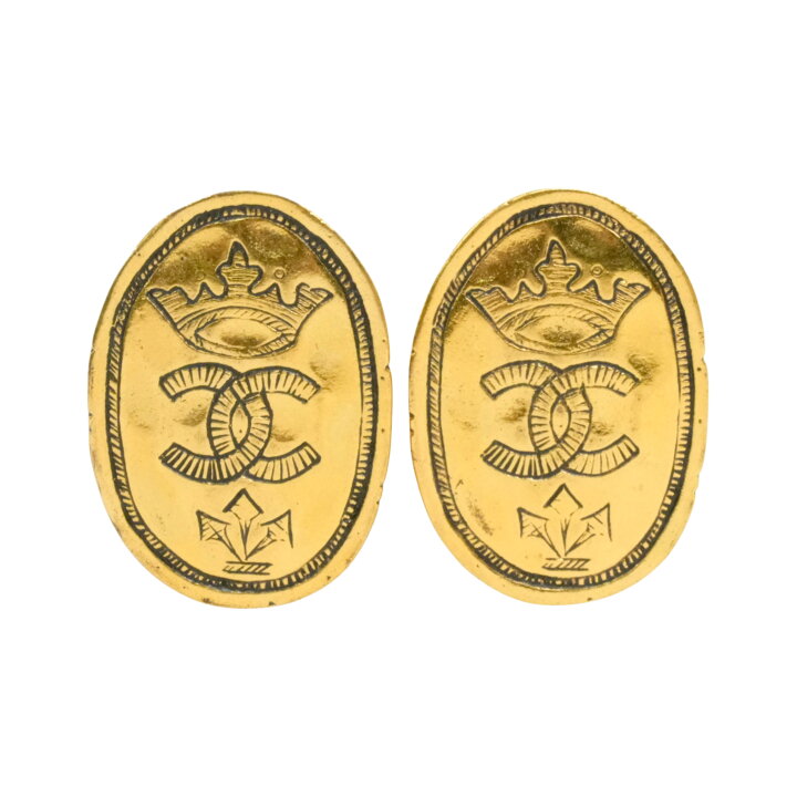 楽天市場】【中古・VINTAGE】 CHANEL シャネル 王冠モチーフ オーバル 