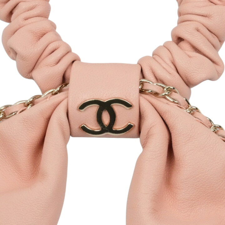 楽天市場】【中古・VINTAGE】 CHANEL シャネル レザー シュシュ ピンク 