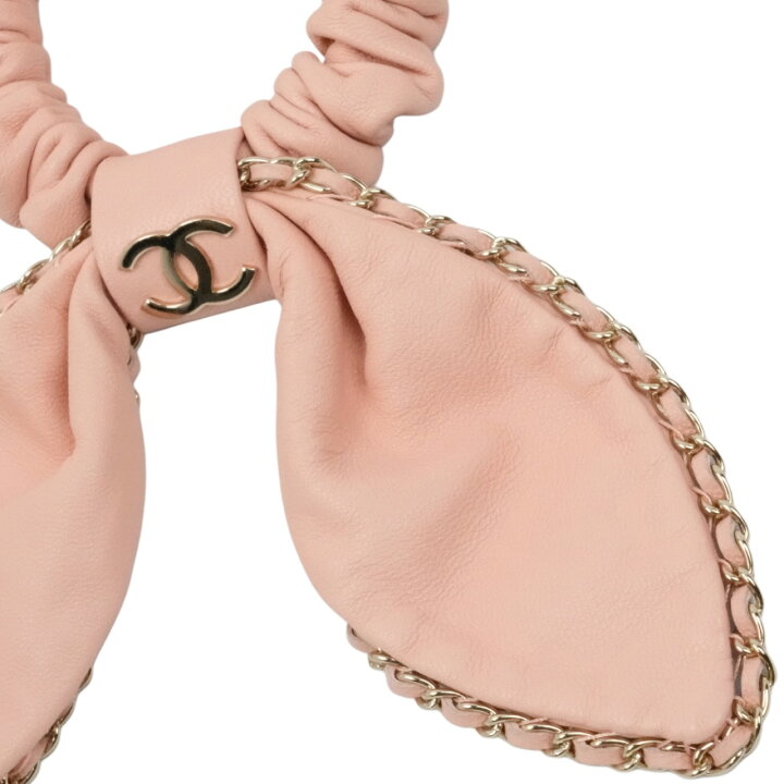 楽天市場】【中古・VINTAGE】 CHANEL シャネル レザー シュシュ ピンク 