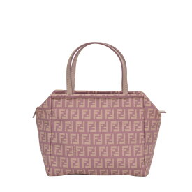 【中古・VINTAGE】 FENDI フェンディ ズッキーノ スモール ハンドバッグ パープル シルバー レザー ヴィンテージ Zucchino Small Handbag