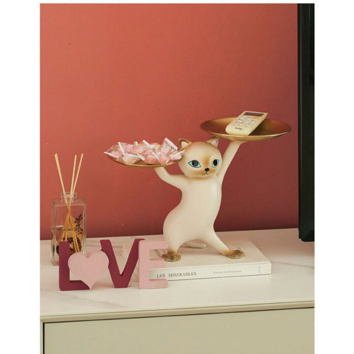 楽天市場】テーブル 置物 猫 サイドテーブル 高さ23cm ミニテーブル 