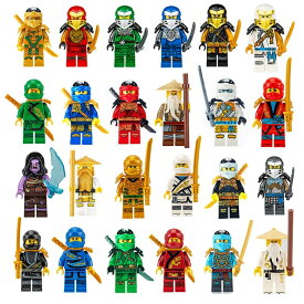 レゴブロック ニンジャゴー LEGO レゴミニフィグ 人形 忍者大乱闘シ 24体セット 互換品 送料無料知育玩具 組み立て 誕プレ ミニフィギュア