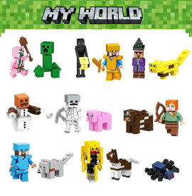 【即納!】レゴ ミニフィグ マイクラ風 マインクラフト風 16体セット 互換 LEGO ミニフィギュア ブロック おもちゃ キッズ 送料無料 知育玩具 組み立て 誕プレ