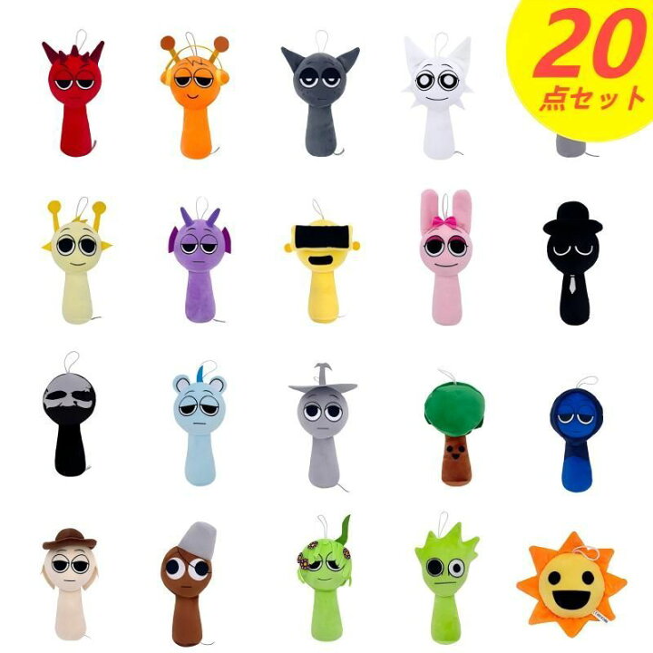 楽天市場】Sprunki incredibox スプランキー ぬいぐるみ 20点セット  