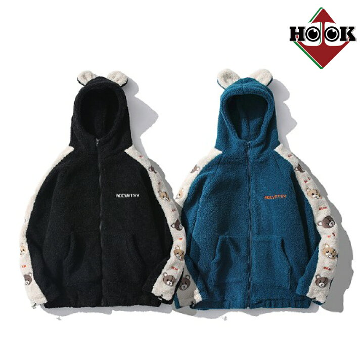 楽天市場 クーポン Off クリアランスsale カップル ペアルック ボアパーカー ブルゾン フリース お揃い 服 冬 秋 ビッグシルエット メンズ レディース オーバーサイズ ユニセックス 韓国ライク おそろ オルチャン ファッション クマ ストリート Hook Aimoha
