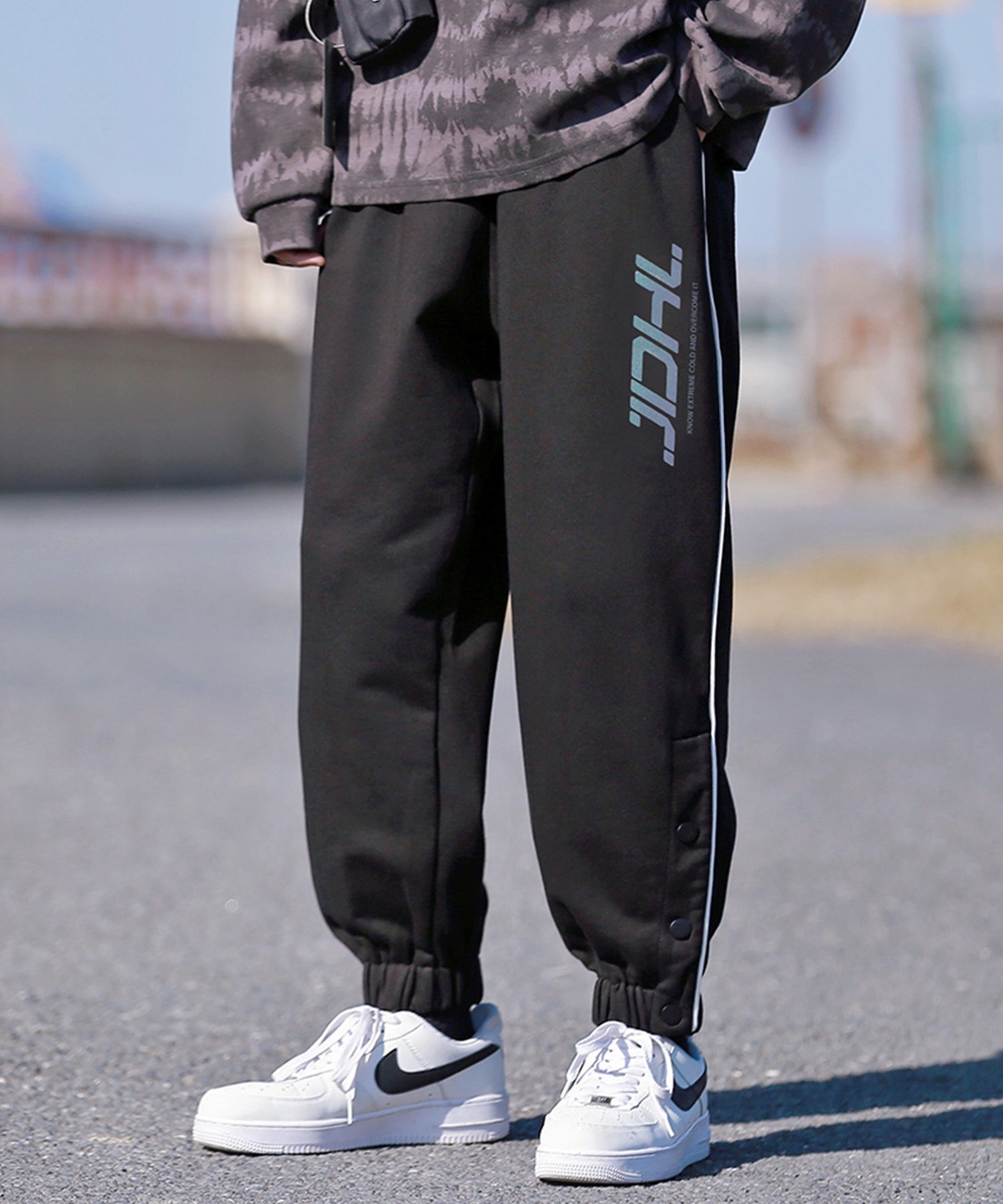 大人気！XL 黒 韓国 ジョガーパンツ ストリート メンズ トレンド 通販
