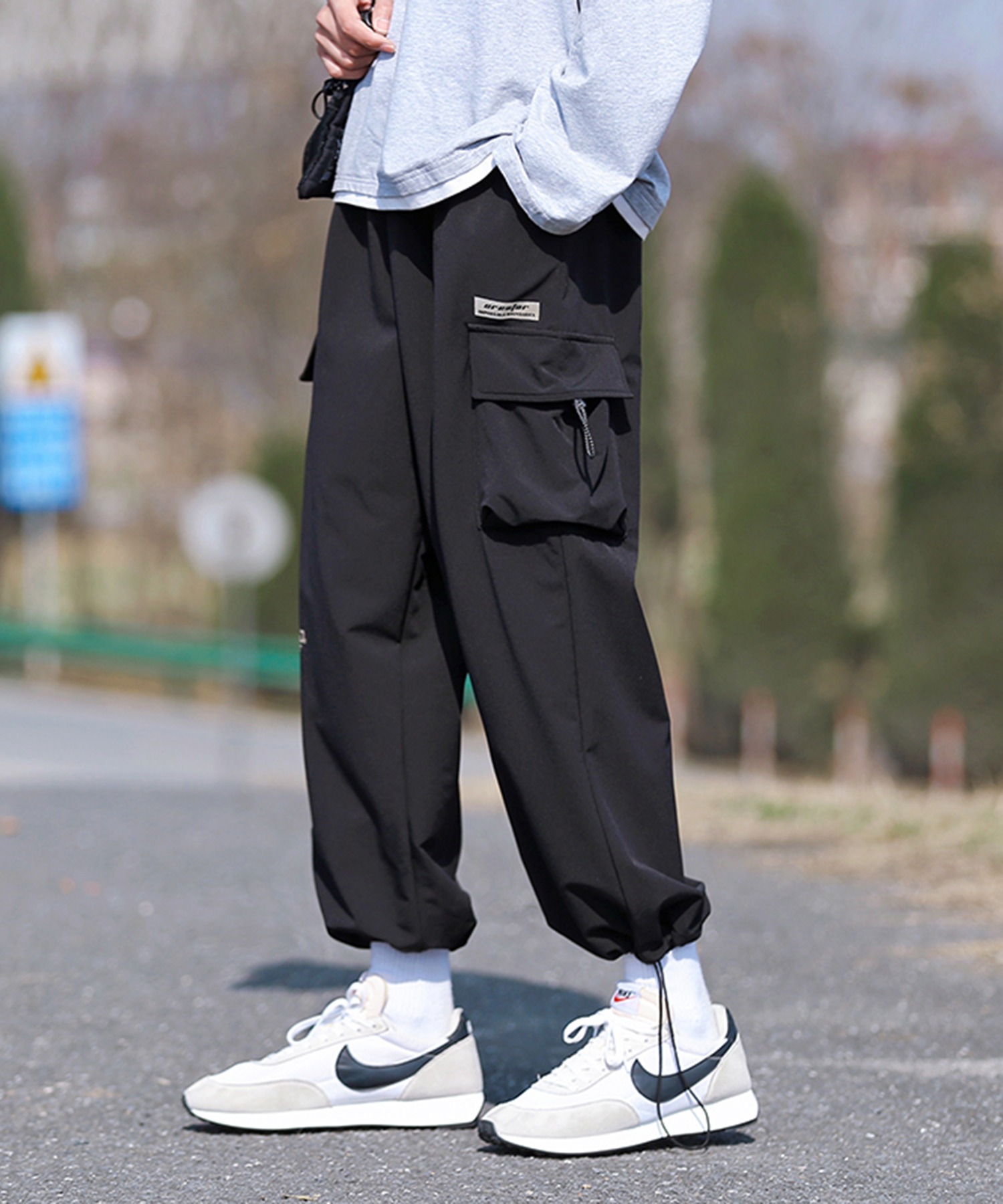期間限定セール中】ジョガーパンツ カーゴパンツ メンズ ストリート 韓国 黒