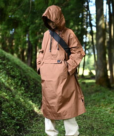 父の日セール5倍PT 40%OFF 【 S'more / PULLOVER LONG RAIN COAT 】 レインコート ポンチョ レディース メンズ ユニセックス オーバーサイズ アウトドア ウェア レインウエア スモア【三面構造フードで顔まわりまでしっかりカバー】