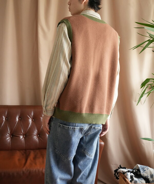 楽天市場】【2025AW】ベスト メンズ ニット Vネックニット ニット 