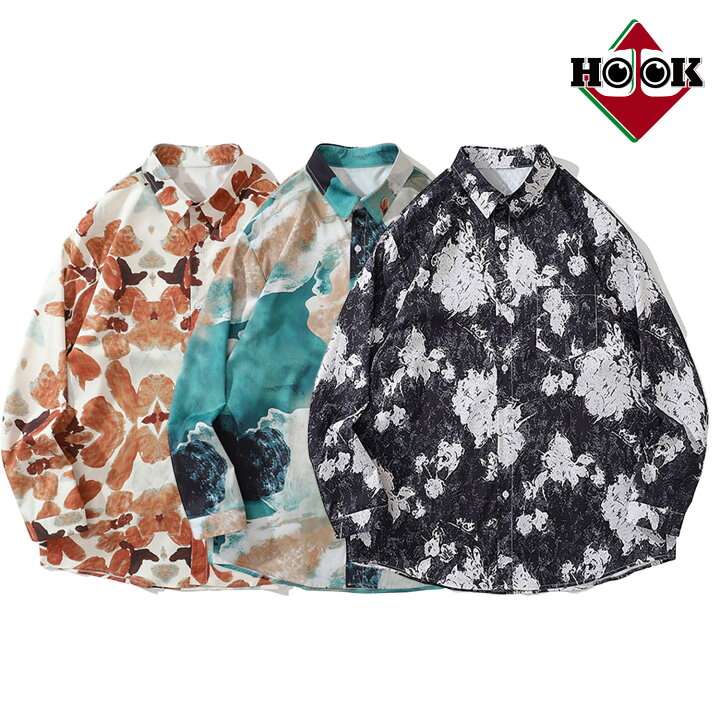 楽天市場】夏セール【クリアランス価格】柄シャツ シャツ メンズ 長袖 